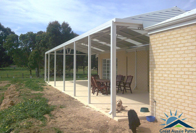 Shaded gable patio