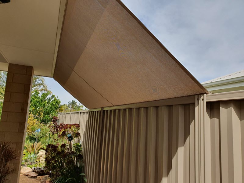 Fixed awnings help enclose your patio area.
