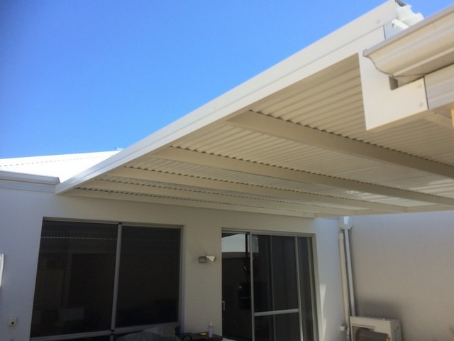 flat pergola between house and garage by great aussie patios