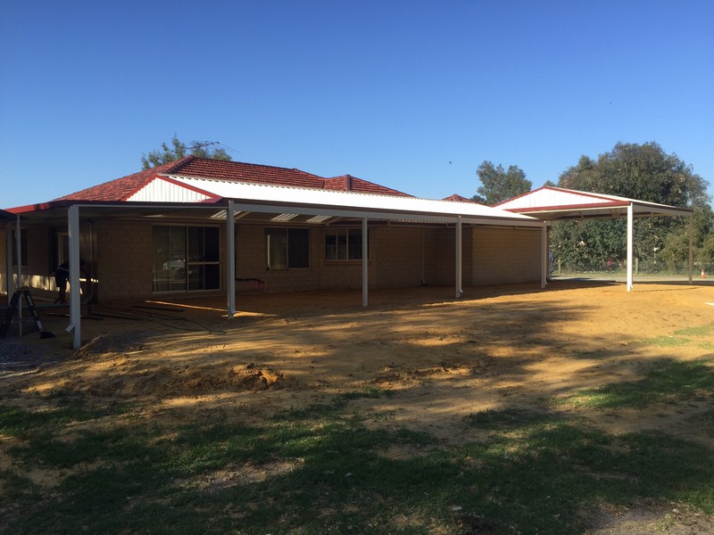 the completed gables and flat patios by great aussie patios