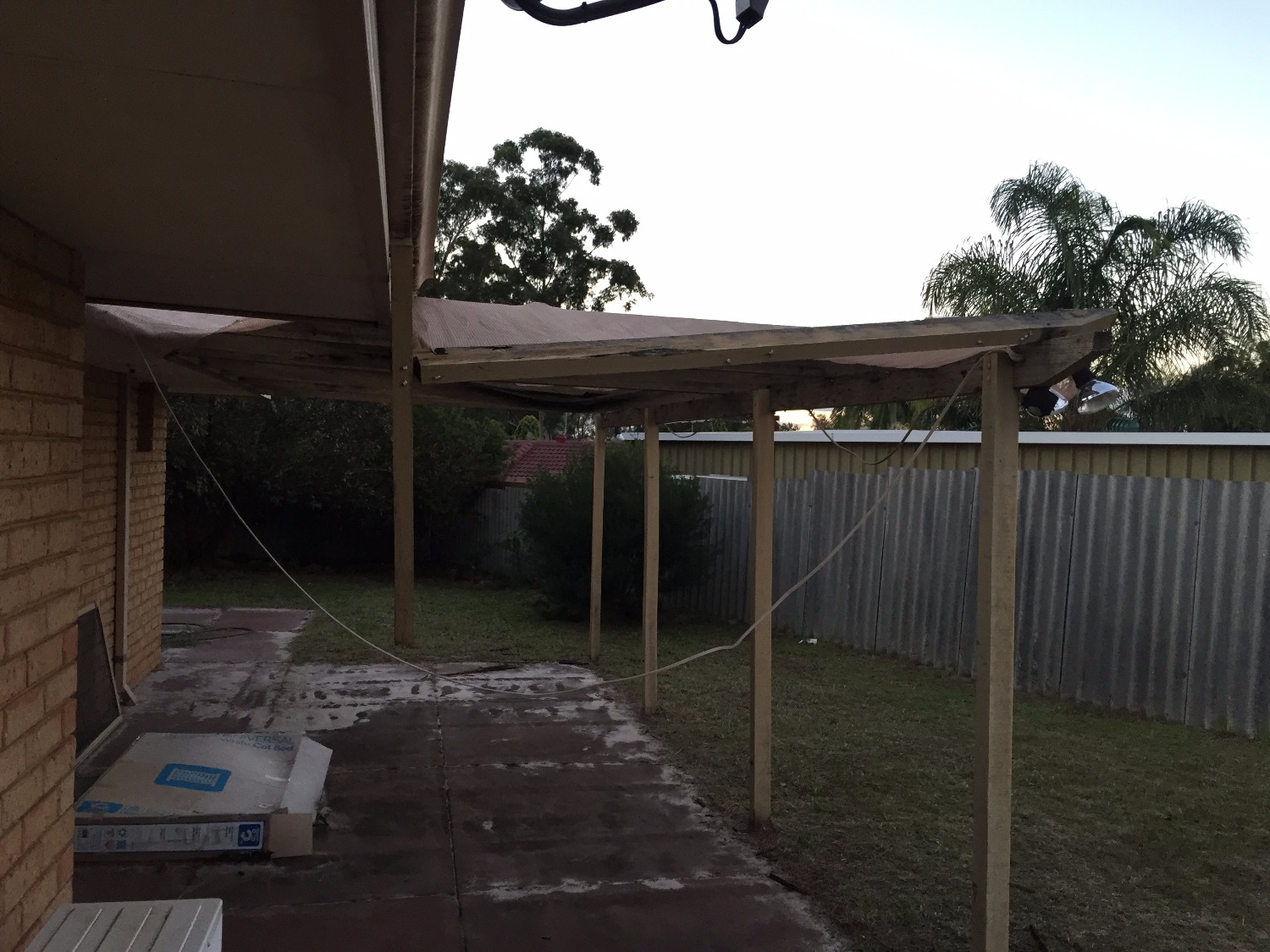 old timber pergola falling apart that was replaced by great aussie patios perth