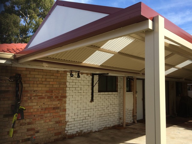 classic colorbond manor red and cream gable great aussie patios
